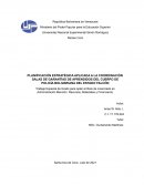 PLANIFICACIÓN ESTRATÉGICA APLICADA A LA COORDINACIÓN SALAS DE GARANTÍAS DE APRENDIDOS DEL CUERPO DE POLICÍA BOLIVARIANA DEL ESTADO FALCÓN