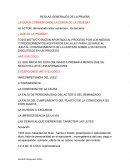 Reglas generales de la prueba