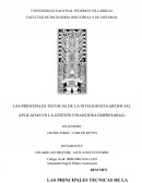 LAS PRINCIPALES TÉCNICAS DE LA INTELIGENCIA ARTIFICIAL APLICADAS EN LA GESTIÓN FINANCIERA EMPRESARIAL