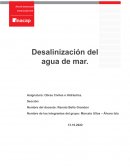 Desalinazación del agua de mar