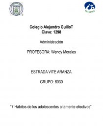 Empoderando a los adolescentes: Introducción a los 7 hábitos para una vida efectiva. Página 1