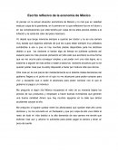 Escrito reflexivo de la economía de México