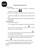 Manual de operación de caja