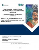 Manual de procedimientos de una planta de purificadora de agua