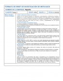 FORMATO DE BRIEF DE INVESTIGACIÓN DE MERCADOS