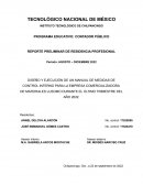 REPORTE PRELIMINAR DE RESIDENCIA PROFESIONAL