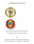 IMPLEMENTAR UN MODELO DE GESTIÓN DE MANTENIMIENTO DEL SISTEMA DE PRODUCCIÓN Y SU INCIDENCIA EN EL RENDIMIENTO OPERATIVO EN LA EMPRESA ECUATORIANA DE REFRIGERACIÓN CIA. LTDA