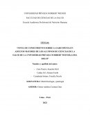 NIVEL DE CONOCIMIENTO SOBRE LA SARCOPENIA EN ADULTOS MAYORES DE LOS ALUMNOS DE CIENCIAS DE LA SALUD DE LA UNIVERSIDAD PRIVADA NORBERT WIENER, LIMA 2022-II