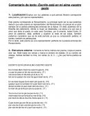 Comentario de texto: Escrito está en mi alma vuestro gesto