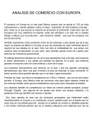 ANALISIS DE COMERCIO CON EUROPA