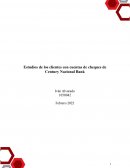 Estudios de los clientes con cuentas de cheques de Century Nacional Bank