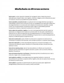 Blockchain en diversos sectores. Página 1