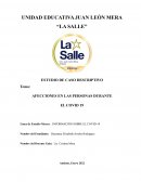 Afecciones en las personas durante el Covid 19