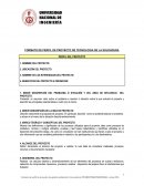 FORMATO DE PERFIL DE PROYECTO DE TECNOLOGIA DE LA SOLDADURA