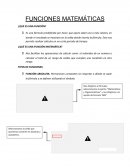 FUNCIONES MATEMÁTICAS ¿QUÉ ES UNA FUNCIÓN?