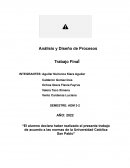 Análisis y Diseño de Procesos. Trabajo Final