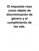 El impuesto rosa como objeto de discriminación según la ODS