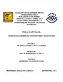 COMPETENCIAS GÉNERICAS, PROFESIONALES Y DISCIPLINARES