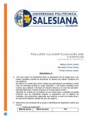 Clasificacion de costos