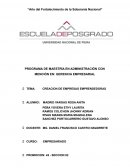 CREACION DE EMPRESAS EMPRENDEDORAS