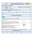 PLANEACIÓN DIDÁCTICA ESPAÑOL