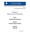 Actividad Experiencia educativa multidimensiona. Educar en y para la democracia