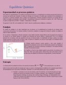 Equilibrio Químico. Espontaneidad en procesos químicos