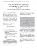 Amplificador con respuesta en frecuencia: Filtro pasa bandas