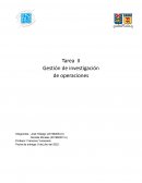 Gestión de investigación de operaciones