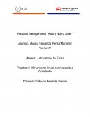 Movimiento lineal con Velocidad Constante