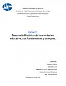 Desarrollo Histórico de la orientación educativa, sus fundamentos y enfoques