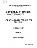 Introduccion al derecho primer tetramestre