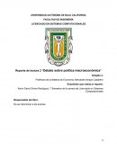 Reporte de lectura 2 “Debate sobre política macroeconómica”