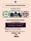 REPORTE SOBRE EL FUNCIONAMIENTO DE LOS MERCADOS