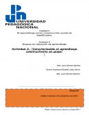 Caracterizando el aprendizaje constructivista en grupo