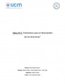 Taller N°3: “Estándares para el desempeño de los directores”