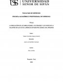 LA REGULACIÓN DE LAS SIMULACIONES, LOS FRAUDES Y LOS VICIOS DE LA VOLUNTAD EN LOS ACTOS JURÍDICOS EN NUESTRO CÓDIGO CIVIL PERUANO