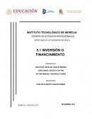 Inversión o financiamiento