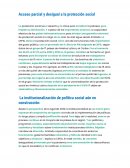 Acceso parcial y desigual a la protección social