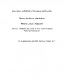 La Pandemia por Covid-19 en la Nutrición de las Personas Mexicanas