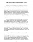 Reflexión acerca de la realidad educativa del Perú