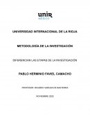 DIFERENCIAR LAS ETAPAS DE LA INVESTIGACIÓN