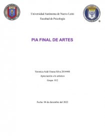 PIA FINAL DE ARTES. Página 1