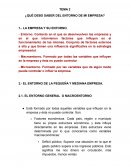 ¿Qué debo saber del entorno de mi empresa?
