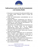Indicaciones para el día de tratamiento con Gamma Knife