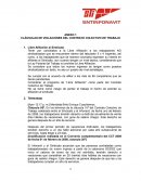 CLÁUSULAS DE VIOLACIONES DEL CONTRATO COLECTIVO DE TRABAJO