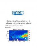 Efectos microfísicos radiativos y de nubes del polvo sahariano simulados