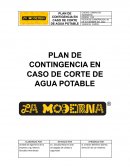 Plan de contingencia en caso de corte de agua