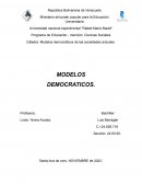 Modelos democráticos de las sociedades actuales