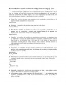 Recomendaciones para la escritura de código fuente en lenguaje Java